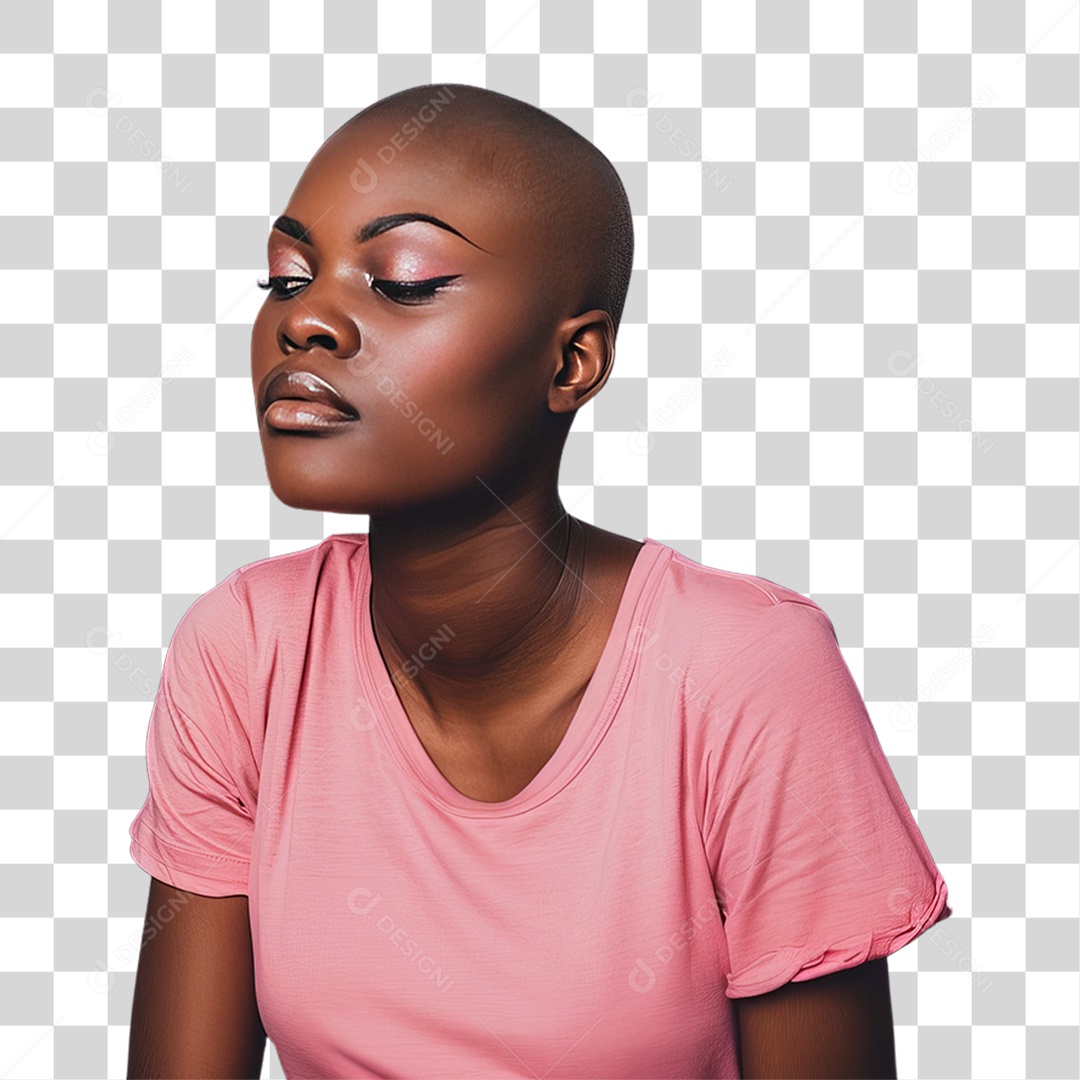 Mulher de Rosa Outubro Rosa Mês de Conscientização Sobre o Câncer de Mama PNG Transparente