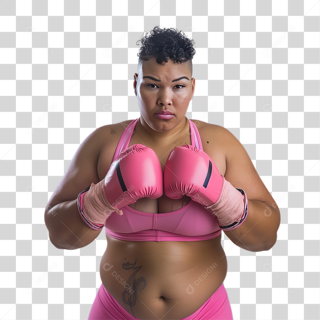 Mulher de Rosa Outubro Rosa Mês de Conscientização Sobre o Câncer de Mama PNG Transparente