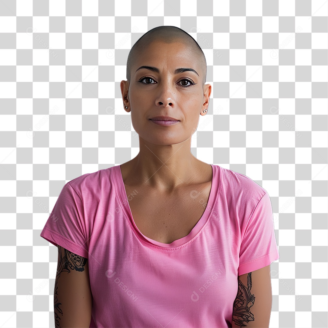 Mulher de Rosa Outubro Rosa Mês de Conscientização Sobre o Câncer de Mama PNG Transparente