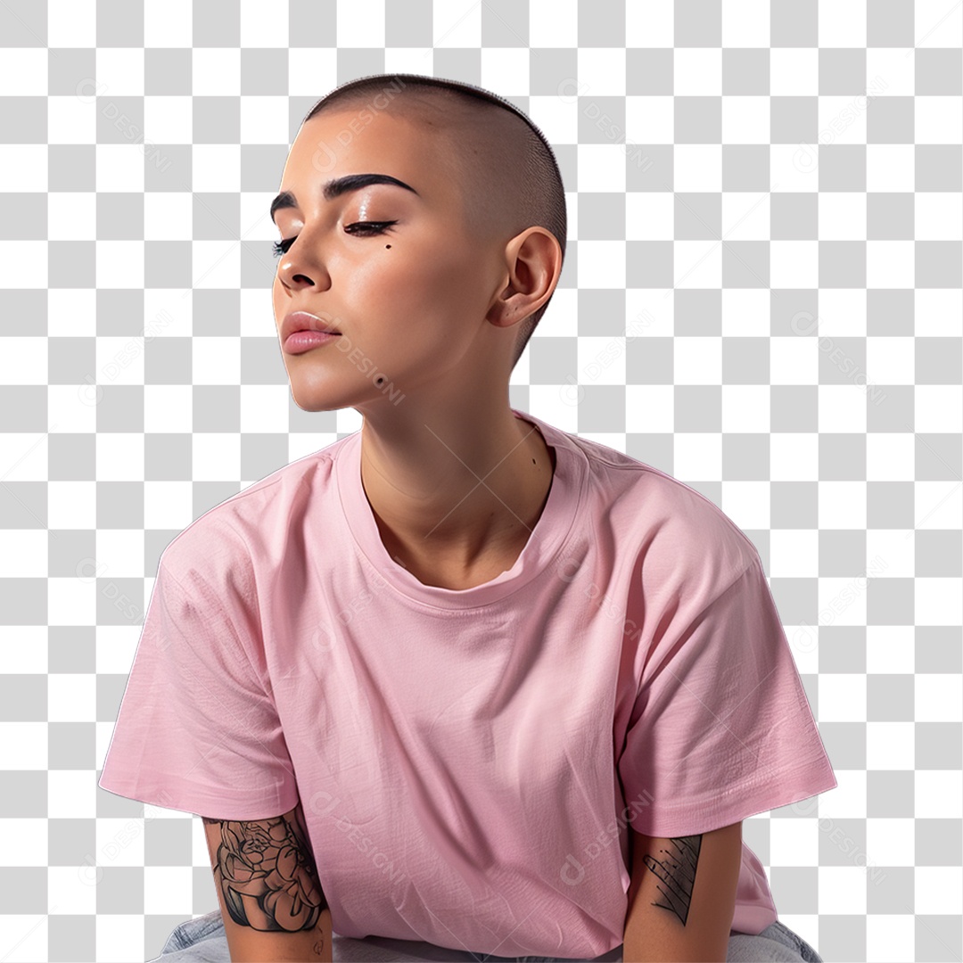 Mulher de Rosa Outubro Rosa Mês de Conscientização Sobre o Câncer de Mama PNG Transparente