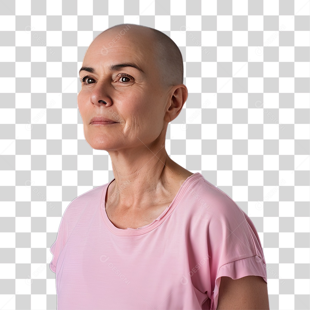 Mulher de Rosa Outubro Rosa Mês de Conscientização Sobre o Câncer de Mama PNG Transparente