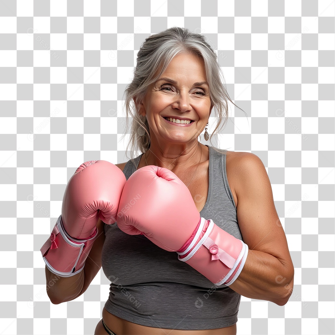 Mulher de Rosa Outubro Rosa Mês de Conscientização Sobre o Câncer de Mama PNG Transparente