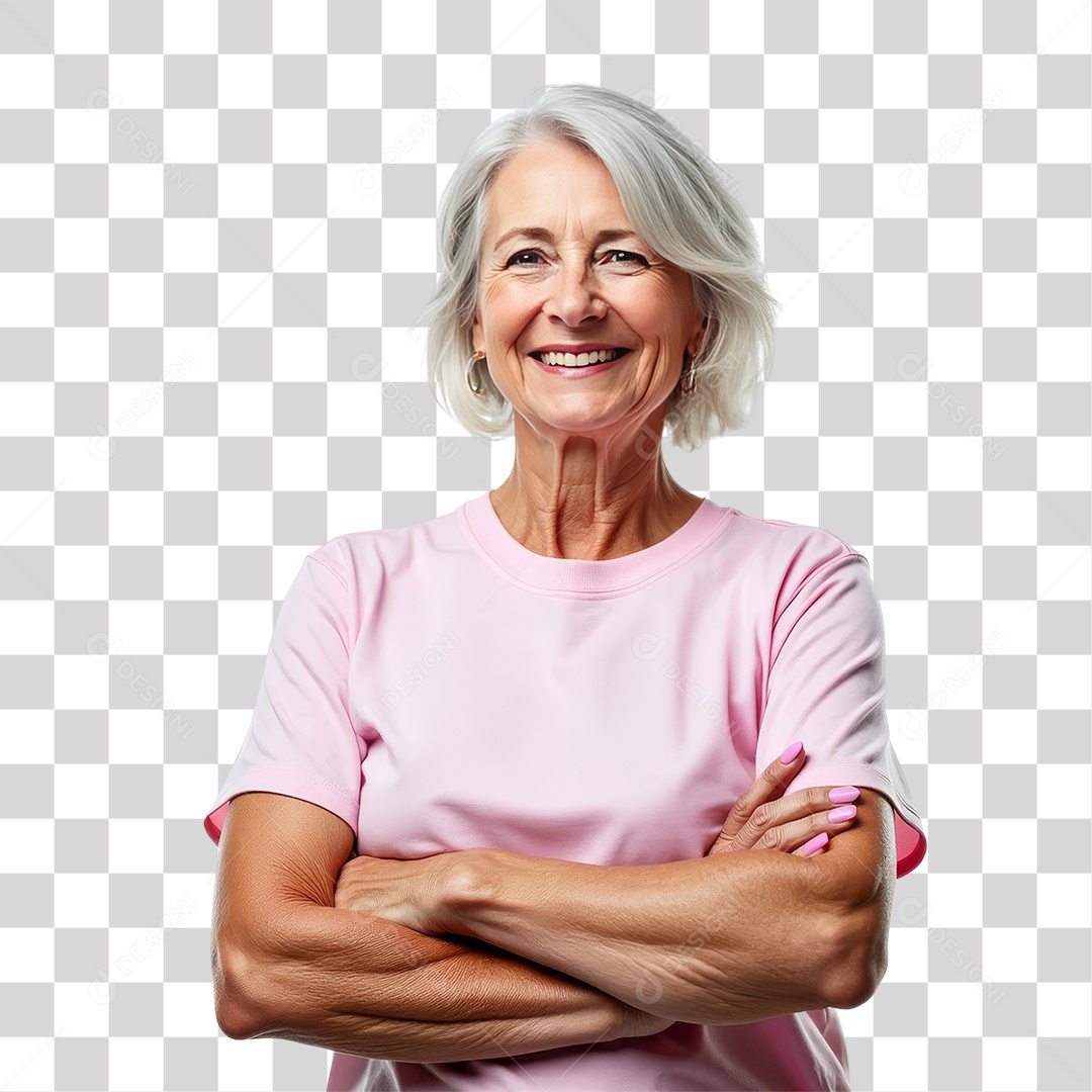 Mulher de Rosa Outubro Rosa Mês de Conscientização Sobre o Câncer de Mama PNG Transparente