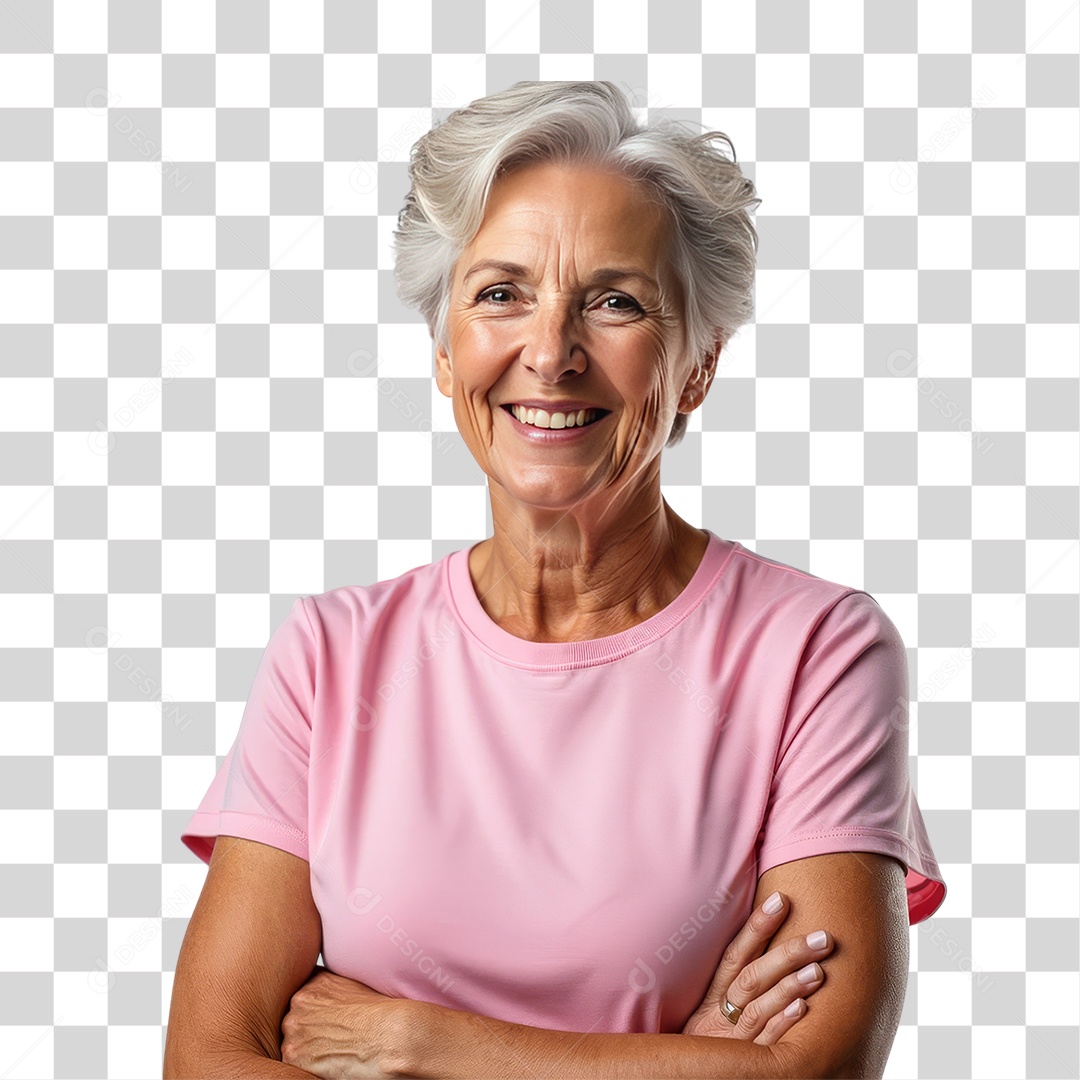 Mulher de Rosa Outubro Rosa Mês de Conscientização Sobre o Câncer de Mama PNG Transparente