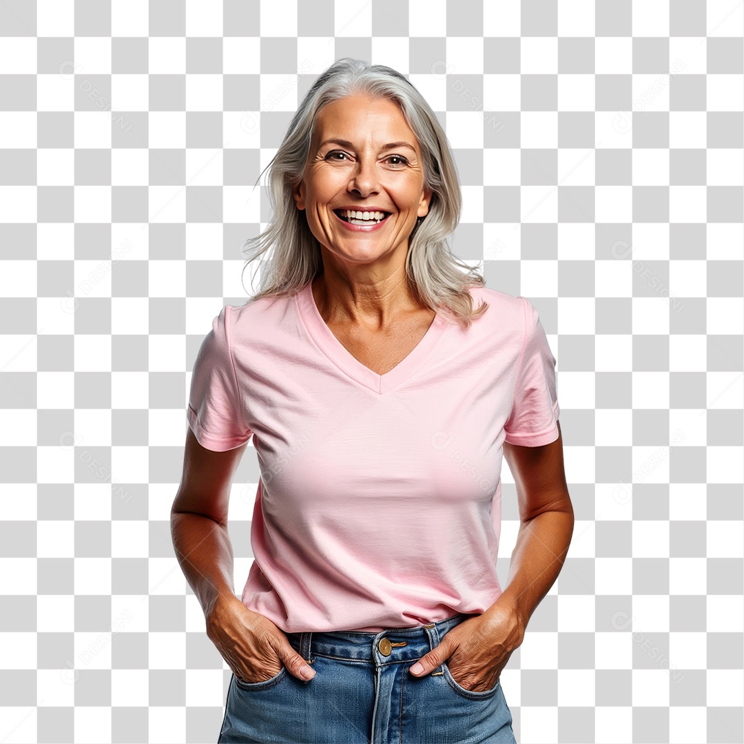 Mulher de Rosa Outubro Rosa Mês de Conscientização Sobre o Câncer de Mama PNG Transparente