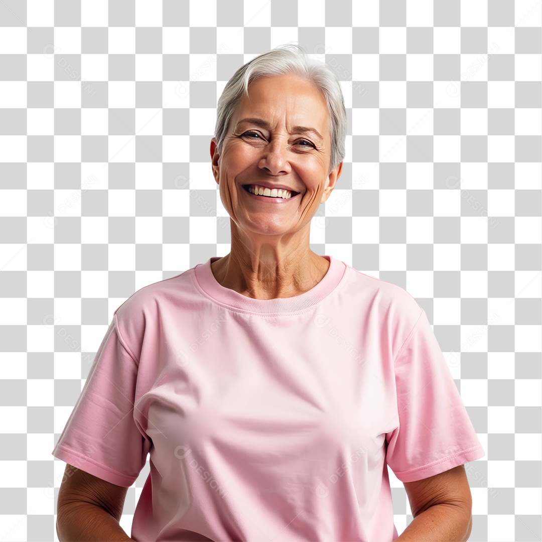 Mulher de Rosa Outubro Rosa Mês de Conscientização Sobre o Câncer de Mama PNG Transparente