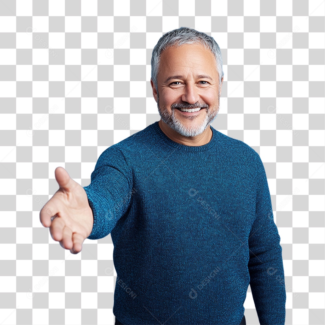 Homem de Camisa Azul Para Conscientização de Novembro Azul PNG Transparente