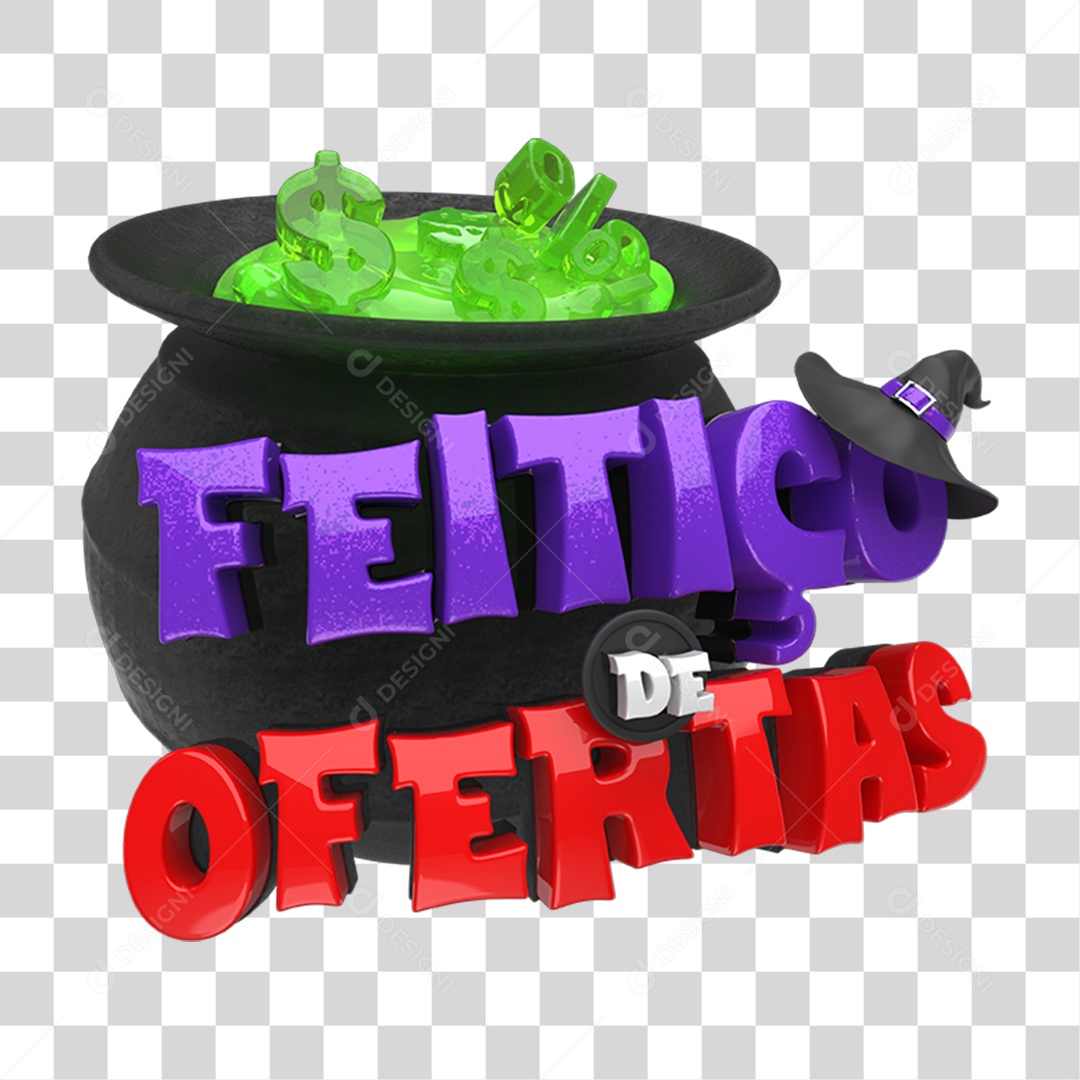 Selo 3D Feitiço de Ofertas PNG Transparente