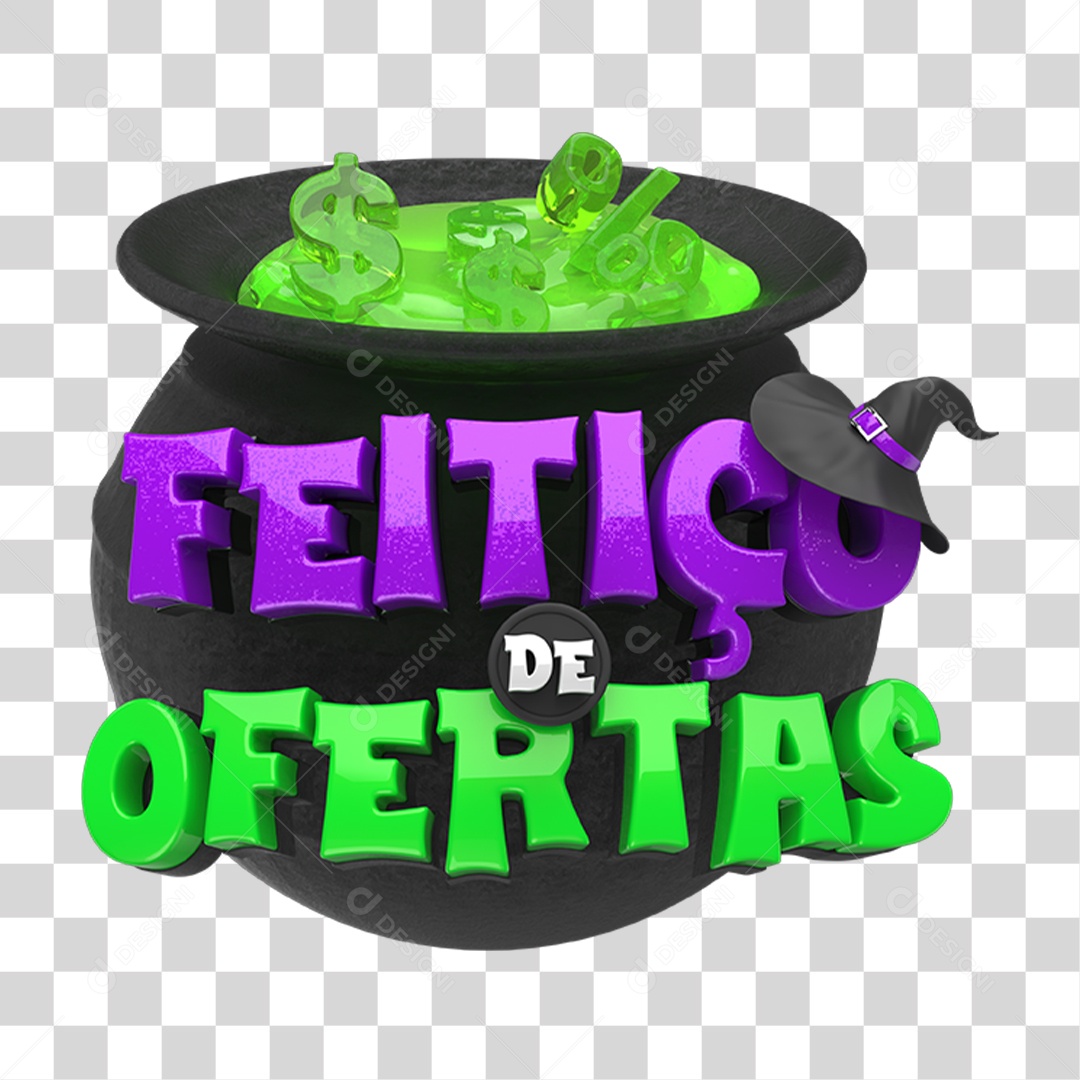 Selo 3D Feitiço de Ofertas PNG Transparente
