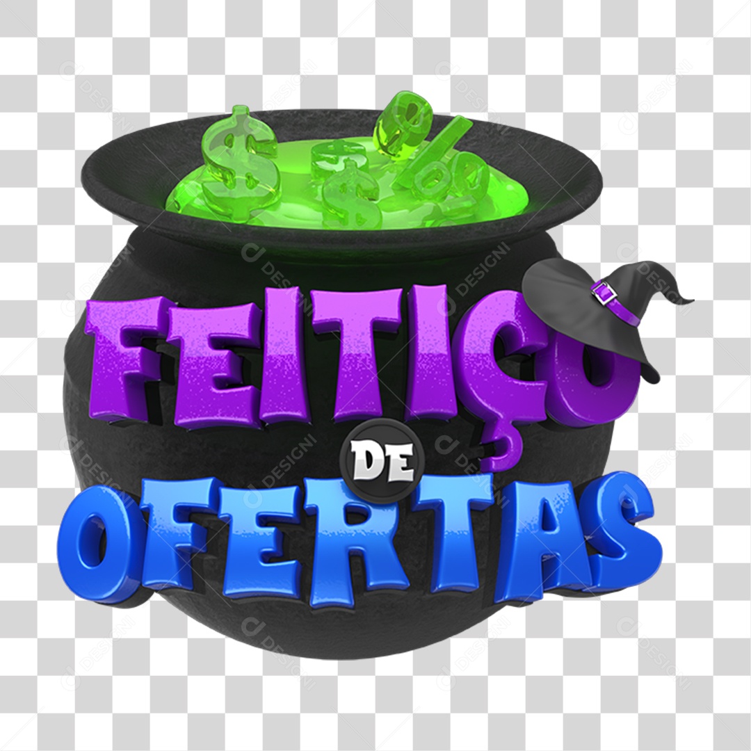Selo 3D Feitiço de Ofertas PNG Transparente