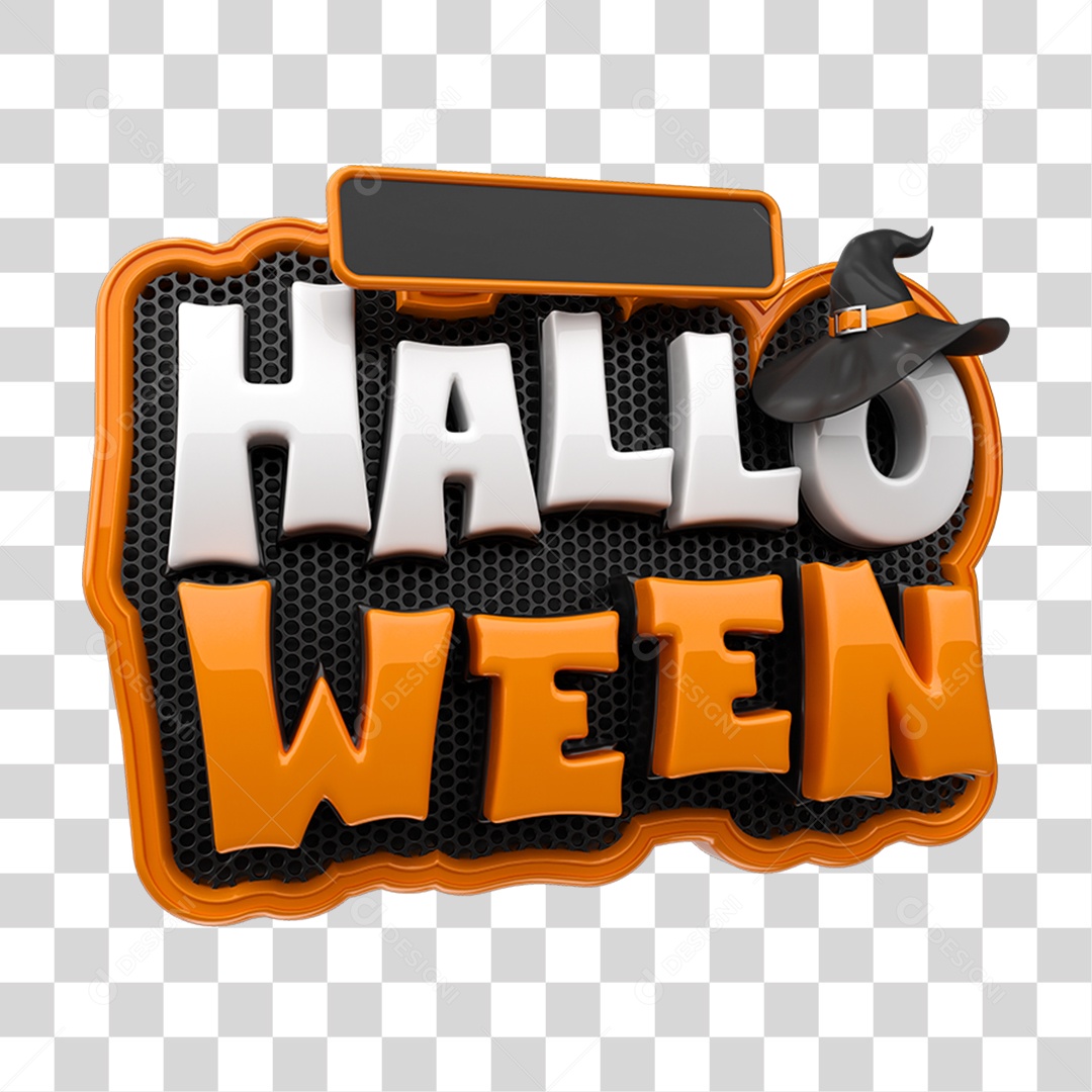 Selo 3D Halloween PNG Transparente