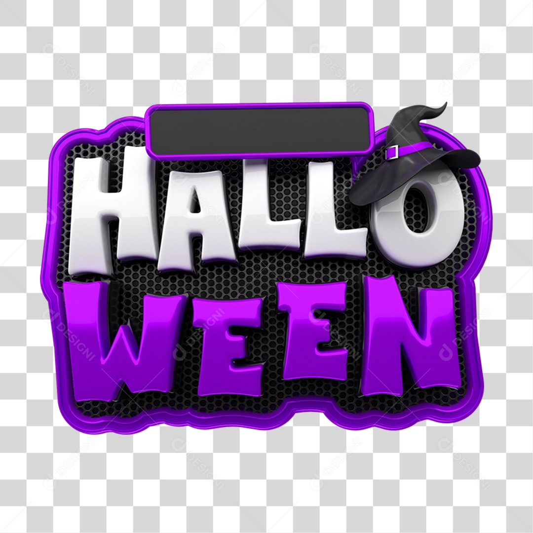 Selo 3D Halloween PNG Transparente