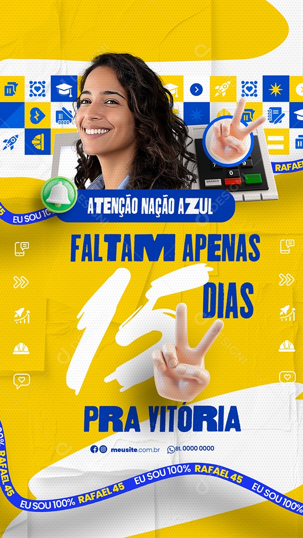 Story Política Faltam Apenas 10 Dias Social Media PSD Editável