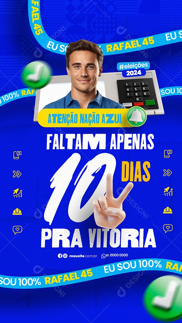 Story Política Faltam Apenas 10 Dias Social Media PSD Editável