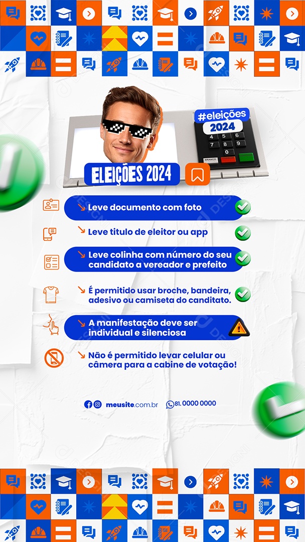 Story Política Eleições Social Media PSD Editável