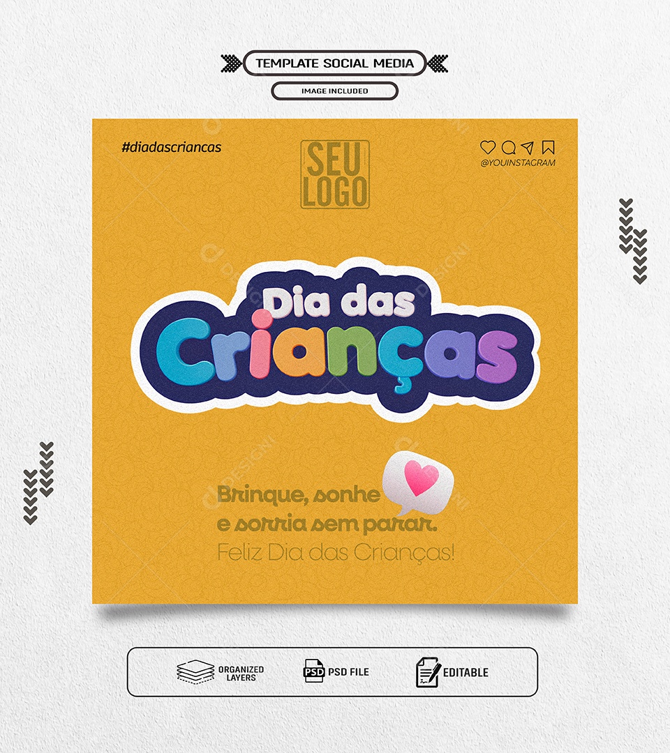 Dia das Crianças 12 de Outubro Social Media PSD Editável