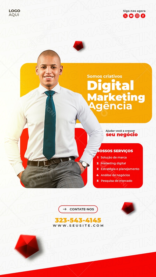 Story Agência de Marketing Somos Criativos Social Media PSD Editável