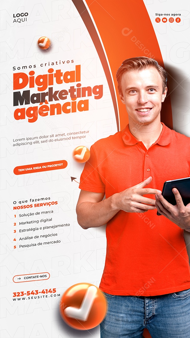 Story Agência de Marketing Somos Criativos Social Media PSD Editável