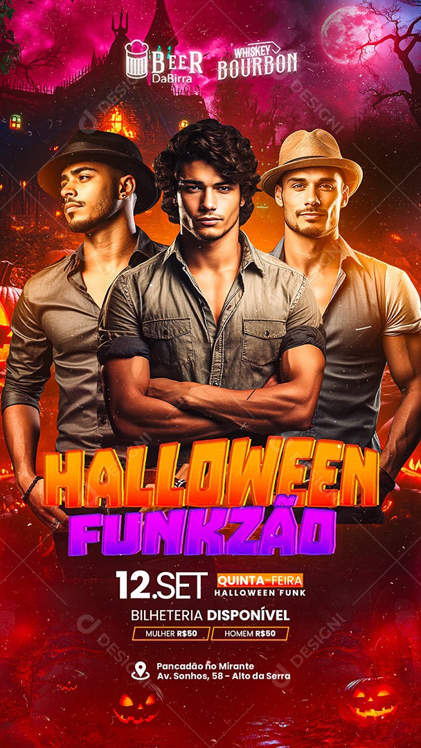 Story Flyer Halloween Funkzão Social Media PSD Editável
