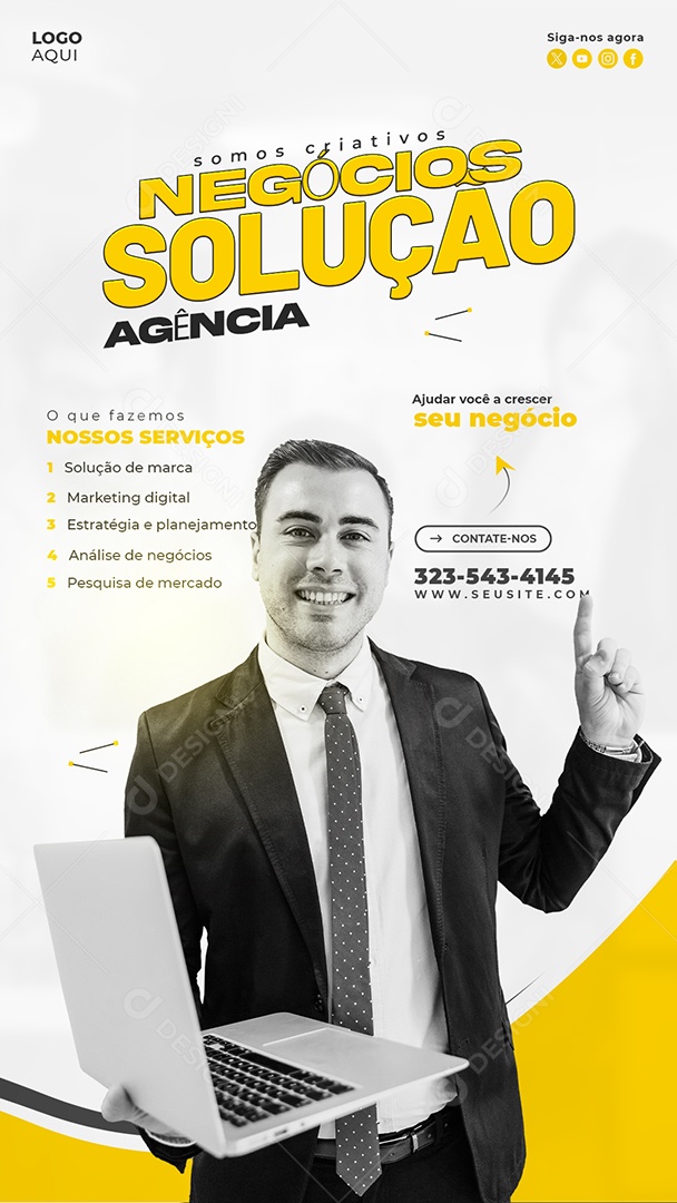 Story Agência de Marketing Somos Criativos Social Media PSD Editável