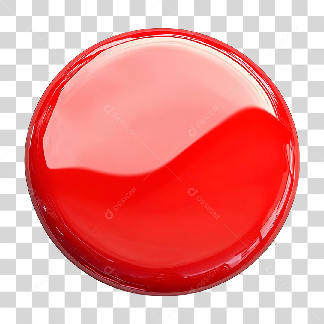 Botão Vermelho PNG Transparente