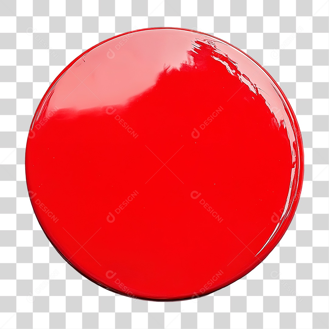 Botão Vermelho PNG Transparente
