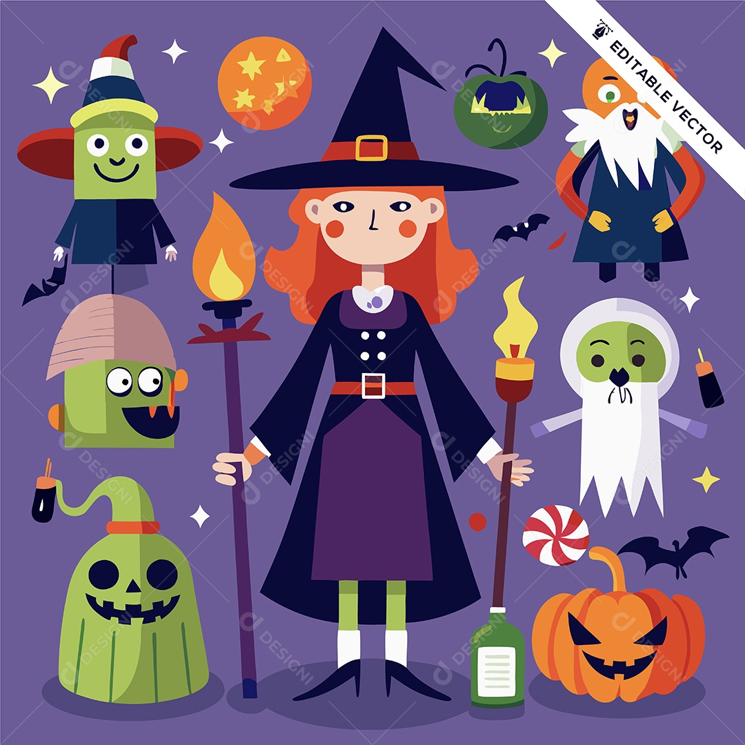 Personagem do Halloween Ilustração Vetor EPS