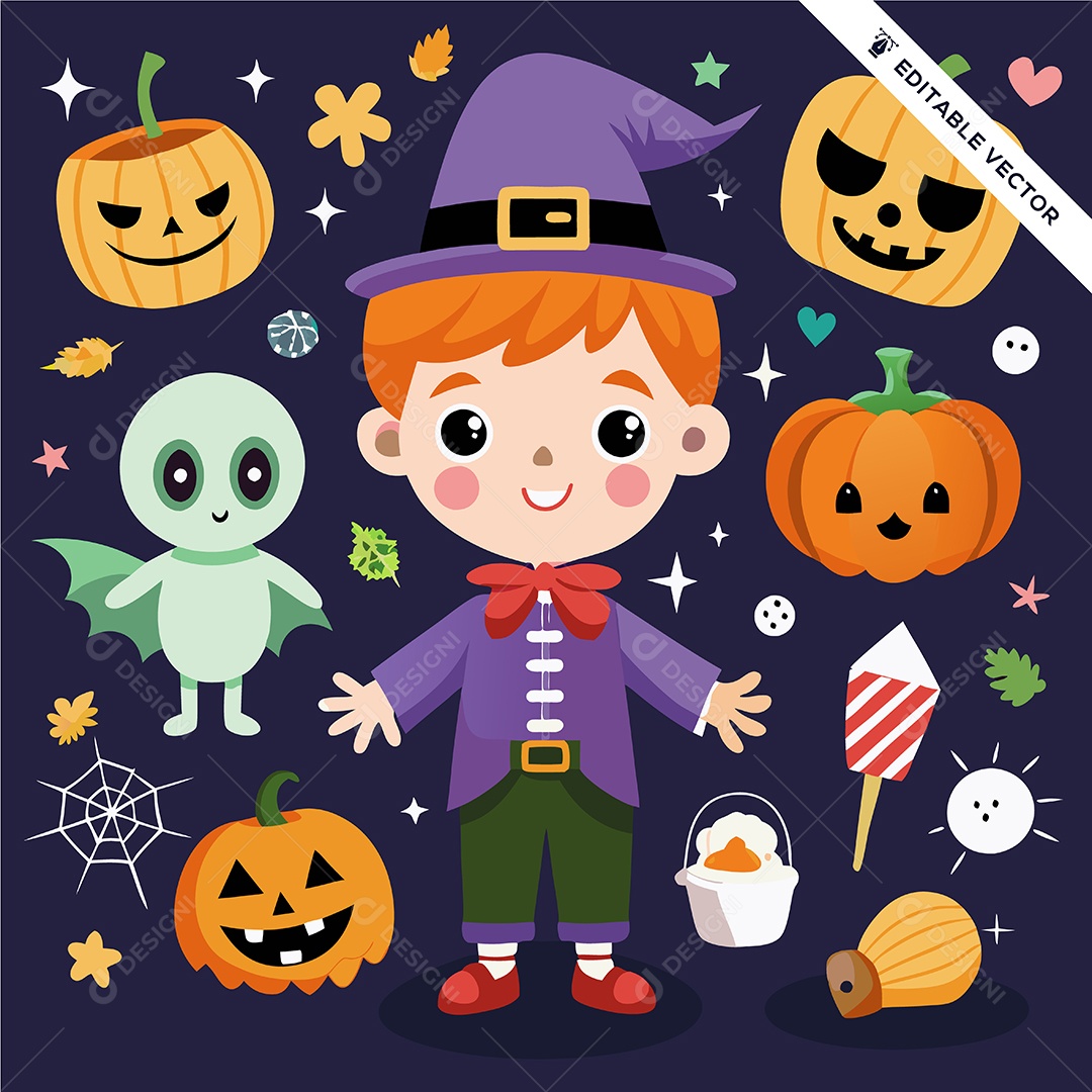 Personagem do Halloween Ilustração Vetor EPS