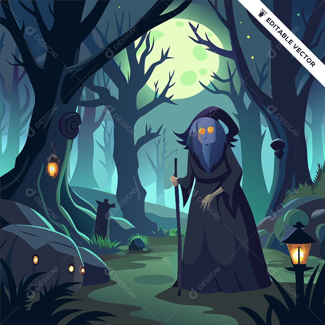 Personagem do Halloween Ilustração Vetor EPS