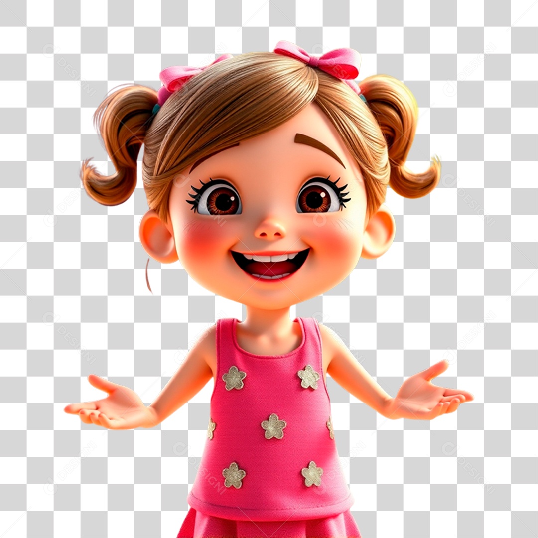 Personagem Criança 3D PNG Transparente