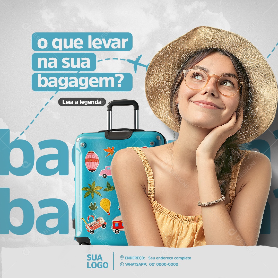 Agência de Viagens Social Media PSD Editável