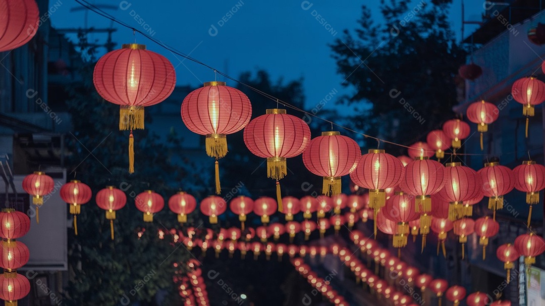 Lanternas chinesas para festival