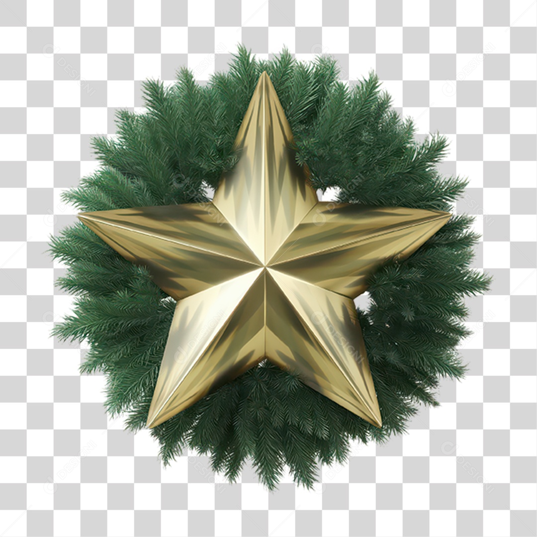 Elemento 3D Decoração de Natal PNG Transparente