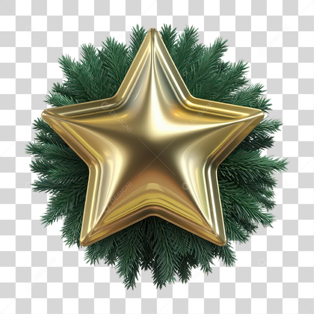 Elemento 3D Decoração de Natal PNG Transparente