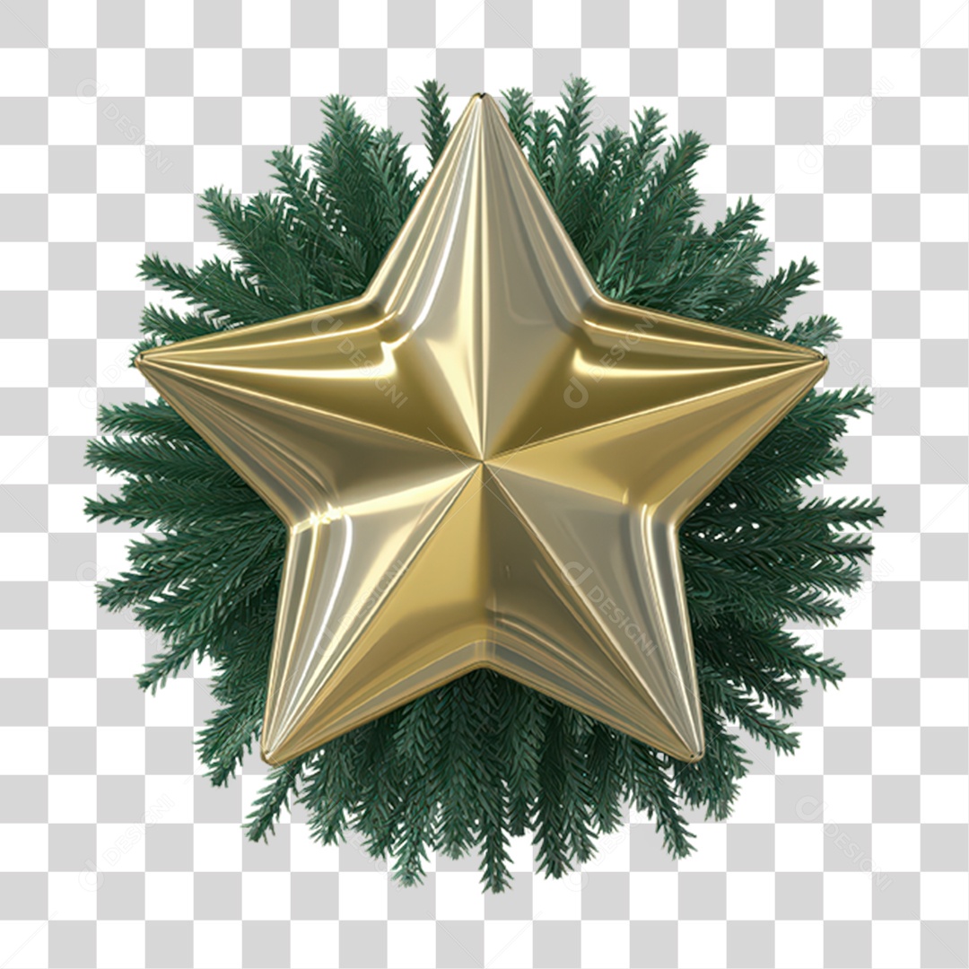 Elemento 3D Decoração de Natal PNG Transparente