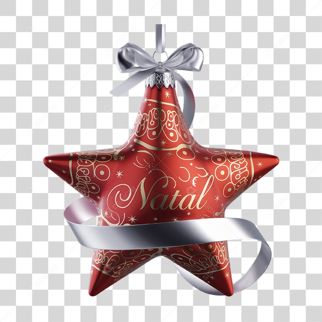 Selo 3D Natal PNG Transparente