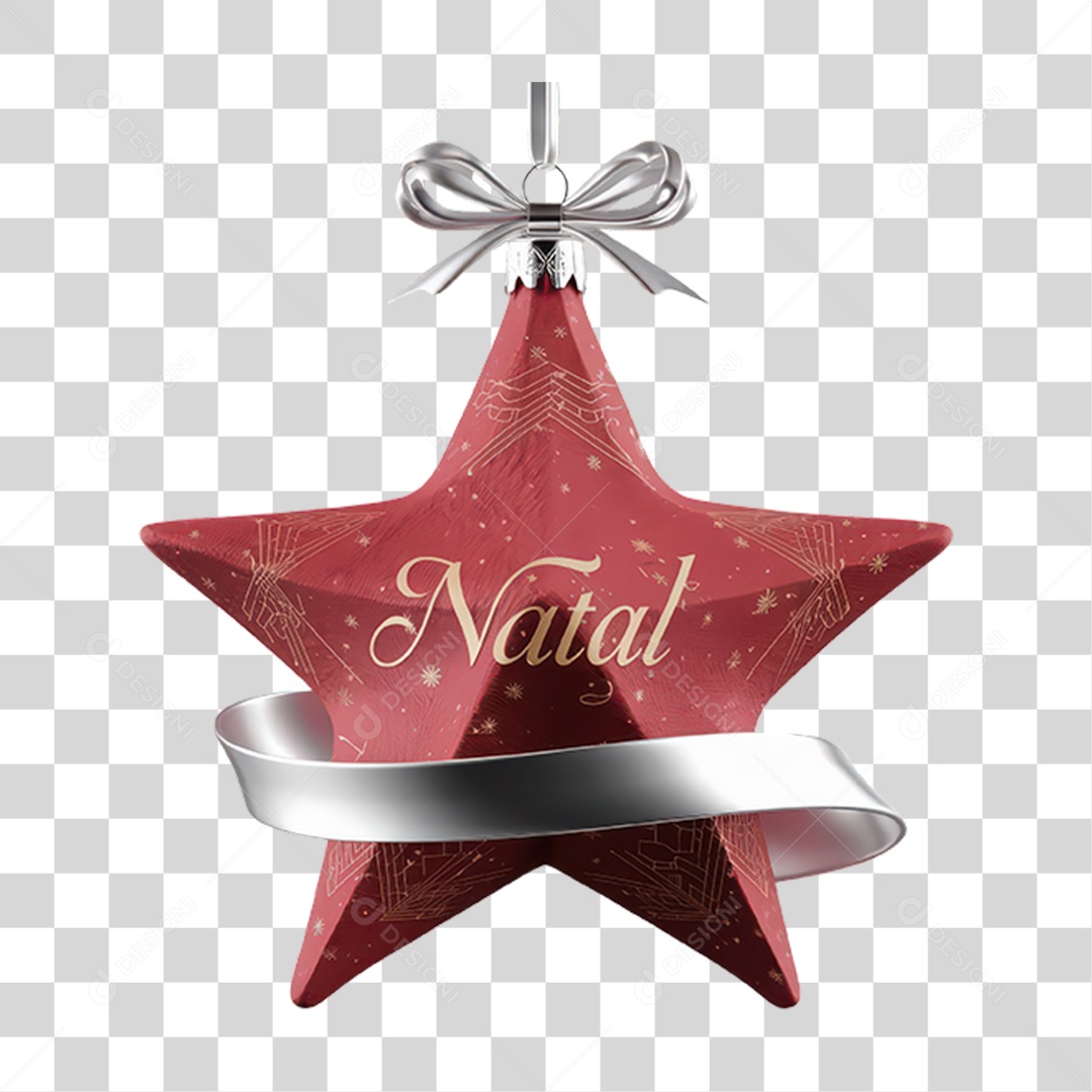 Selo 3D Natal PNG Transparente