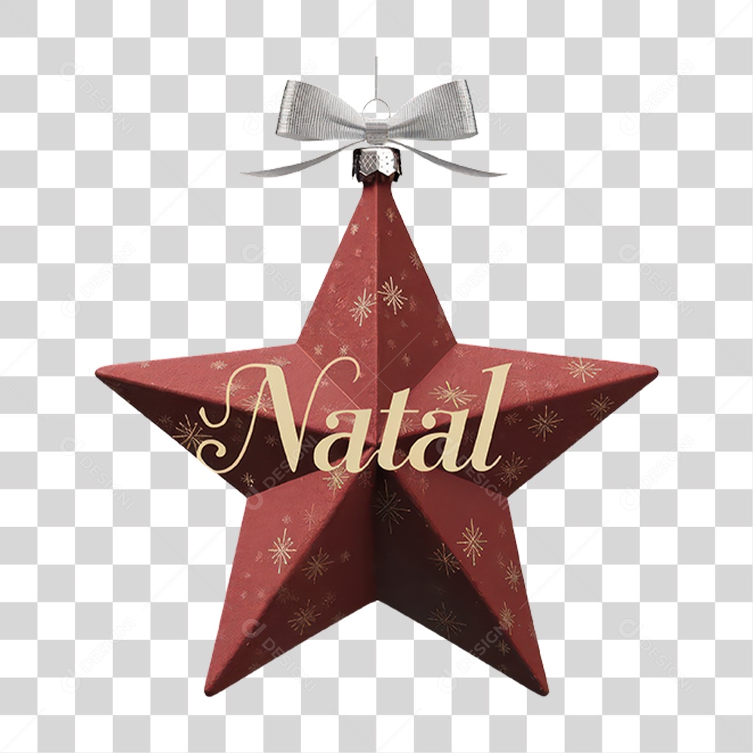 Selo 3D Natal PNG Transparente
