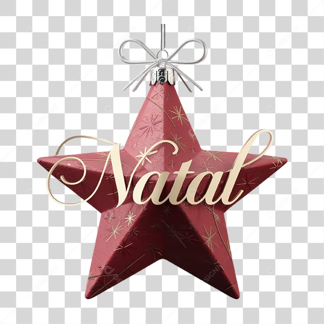 Selo 3D Natal PNG Transparente