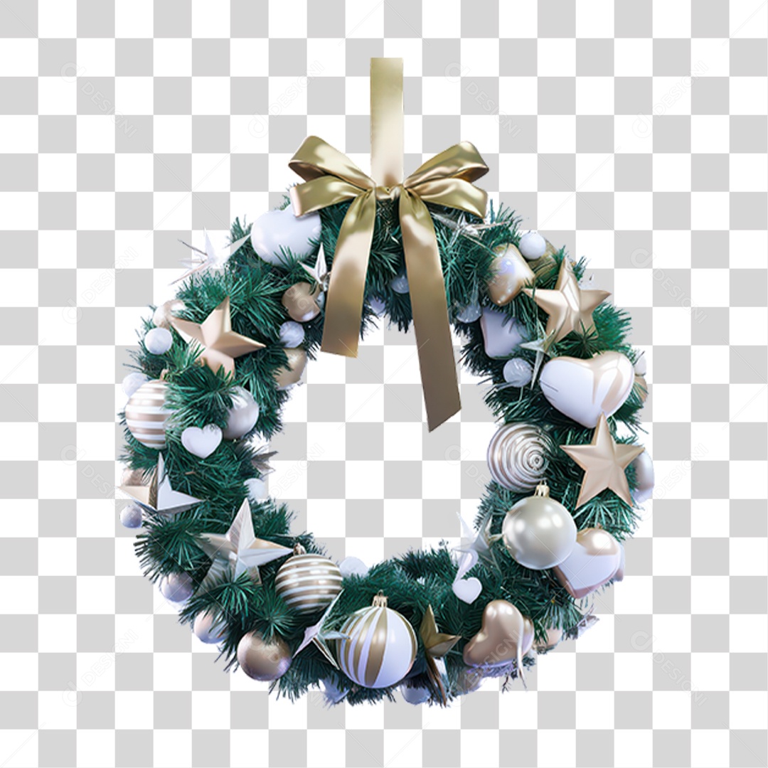Elemento 3D Decoração de Natal PNG Transparente