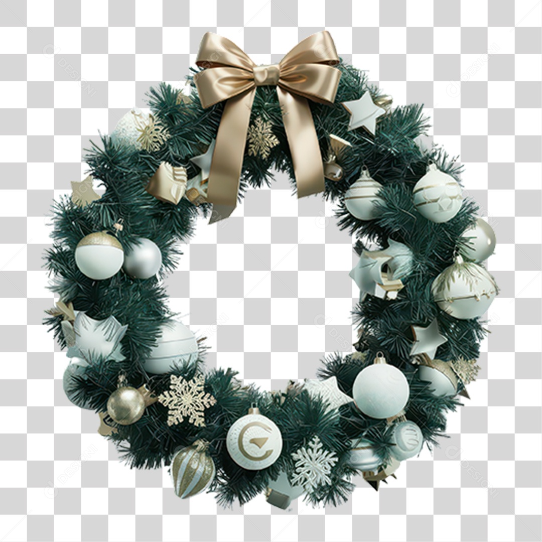 Elemento 3D Decoração de Natal PNG Transparente