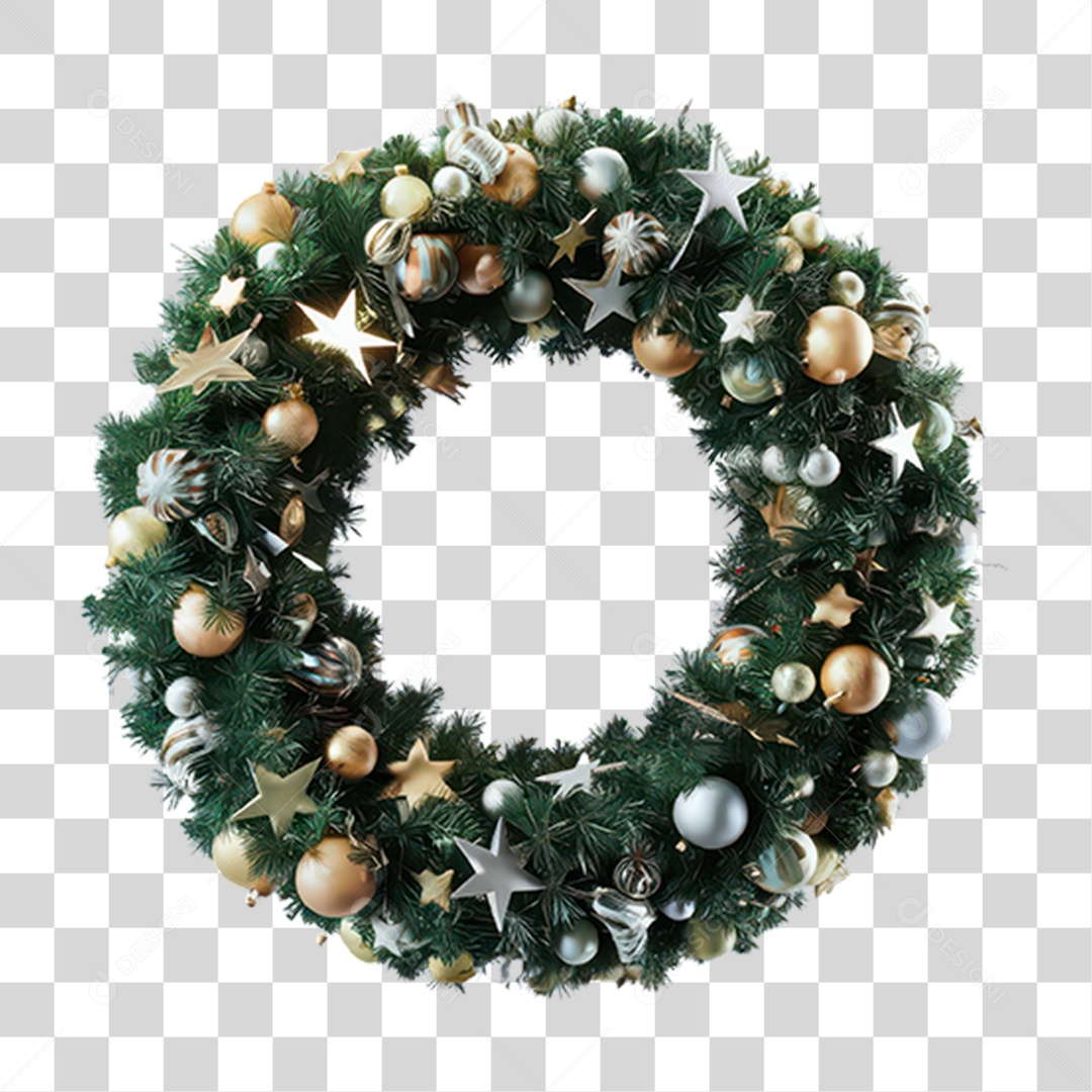 Elemento 3D Decoração de Natal PNG Transparente