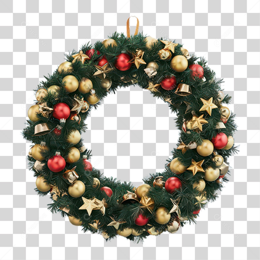 Elemento 3D Decoração de Natal PNG Transparente