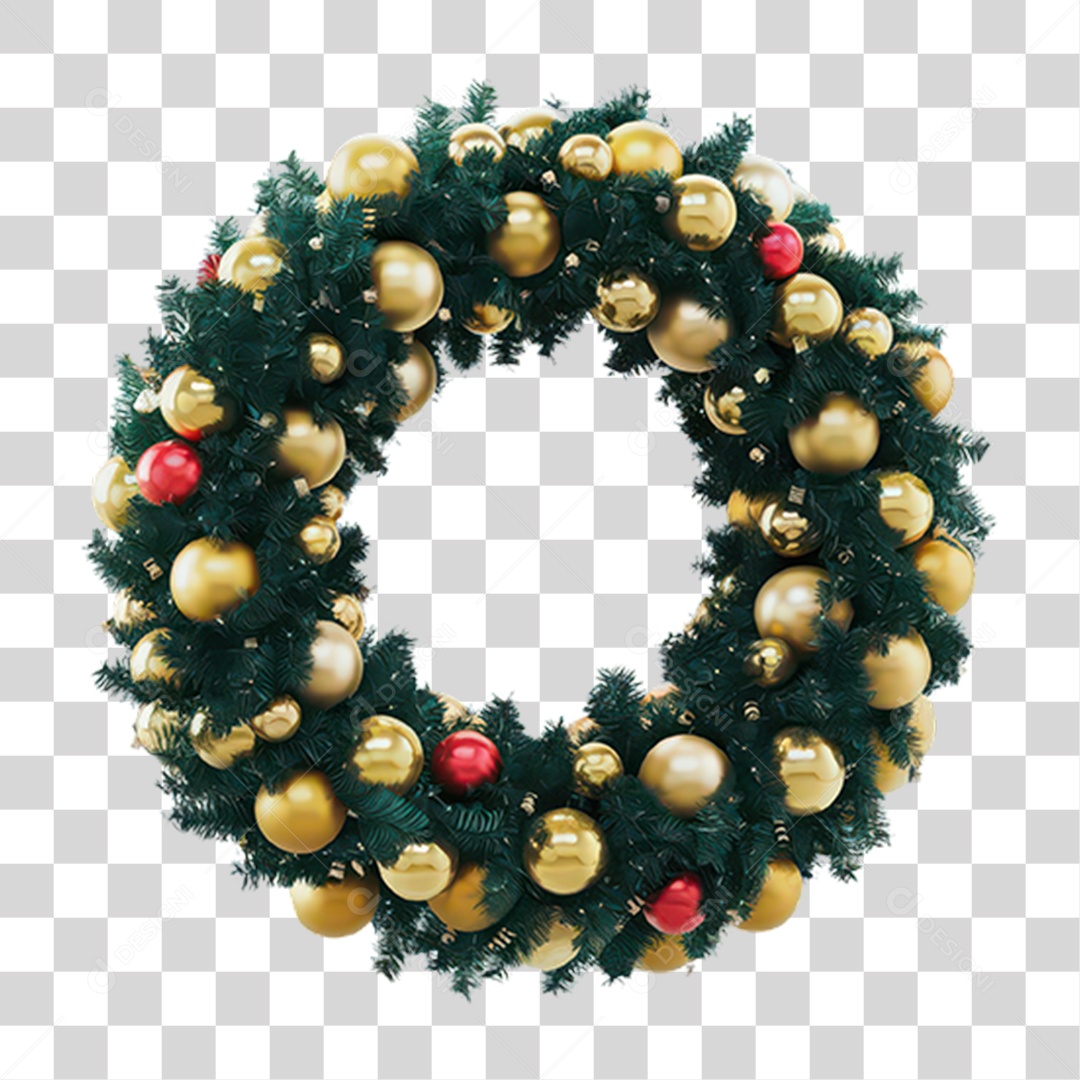 Elemento 3D Decoração de Natal PNG Transparente