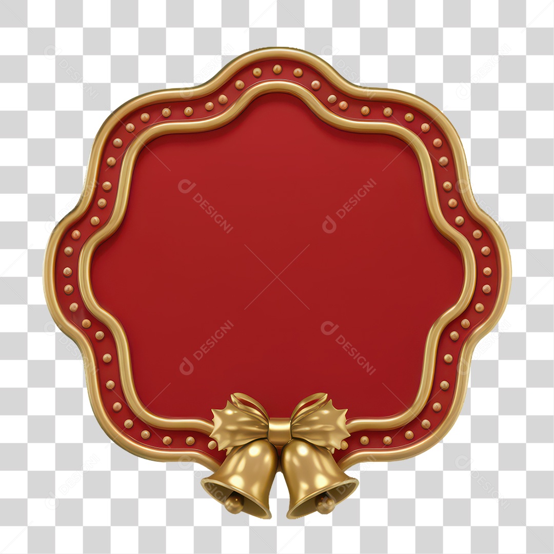 Elemento 3D Decoração de Natal PNG Transparente