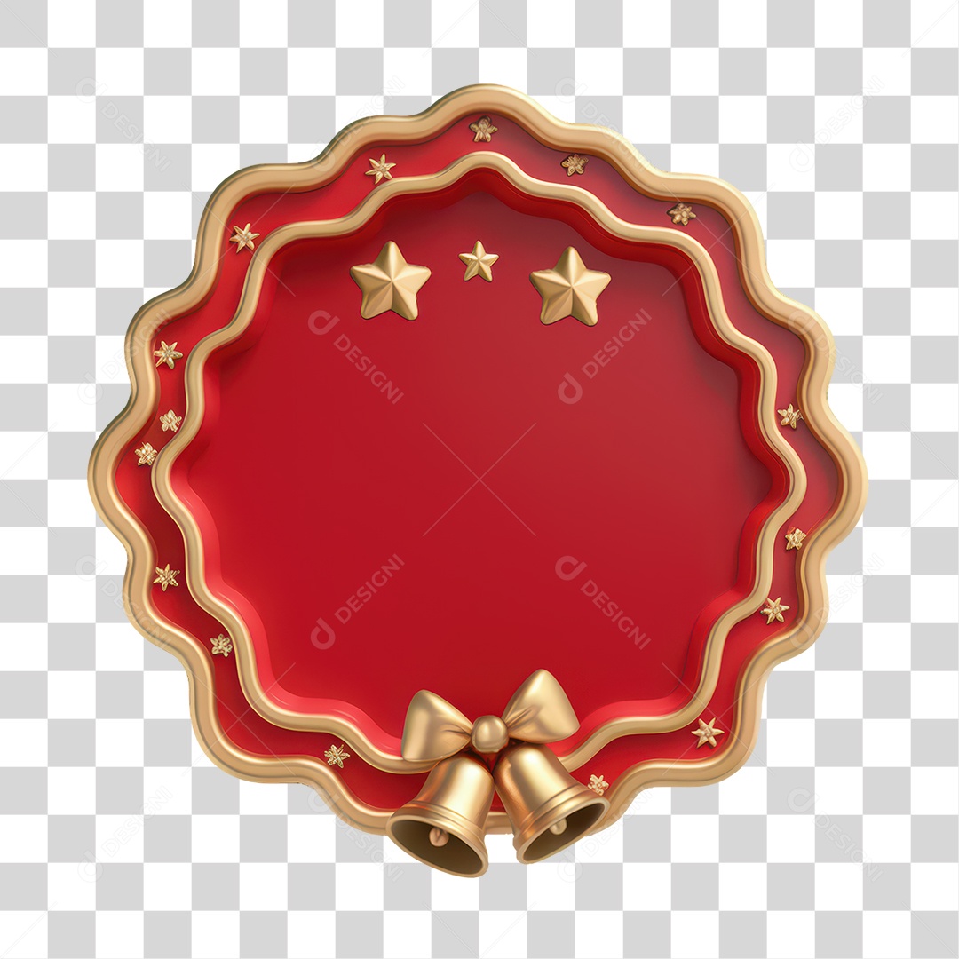 Elemento 3D Decoração de Natal PNG Transparente