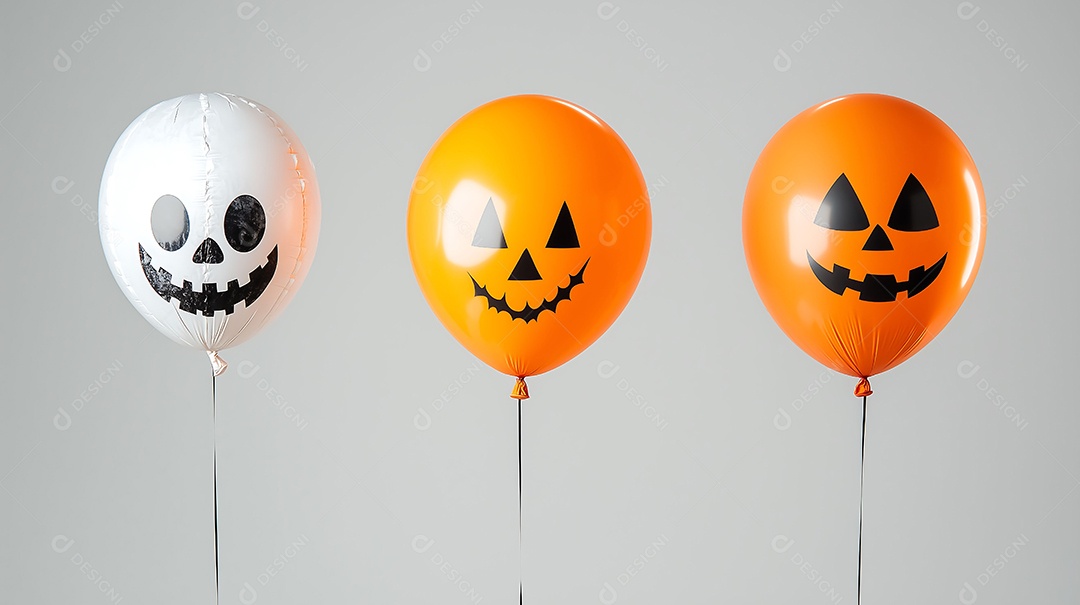 Balões com desenhos para decoração de halloween