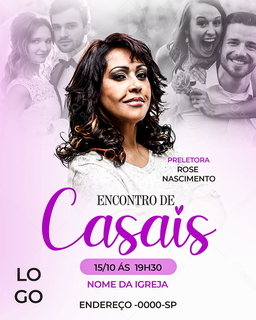 Econtro de Casais Igreja Social Media PSD Editável