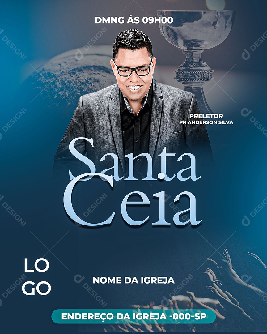 Social Media Santa Ceia PSD Editável