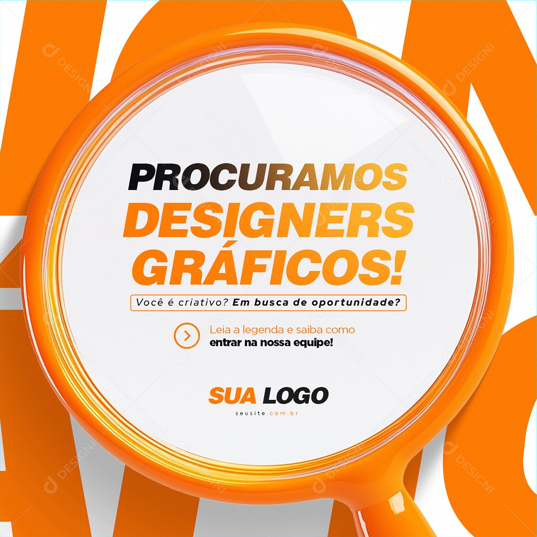 Temos Vagas Designer Gráfico Procuramos Designers Gráficos Social Media PSD Editável